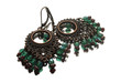 handmade earrings with gemstones, gipsy style