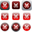Scissors red app icons.