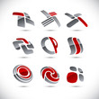 Company abstract signs.