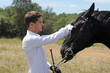 young man and horse