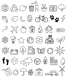 Eco doodle icon set