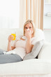 Sick blond-haired woman