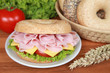 Bagel mit Schinken