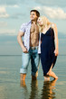 couple on river