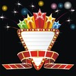 Star shape neon for poster at cinema event