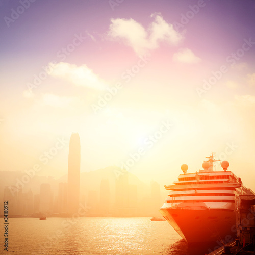 Photo: passenger liner in hong kong passenger liner in hong kong
