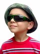 Photo: kid with green sunglasses and camo hat kid with green sunglasses and camo hat