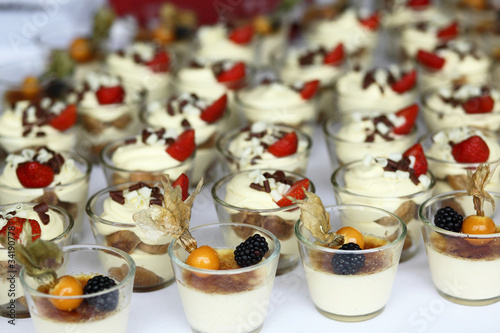 Photo: pudding, tiramisu at reception, sweet cake pudding, tiramisu at reception, sweet cake