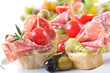 Snacks mit italienischer Salami