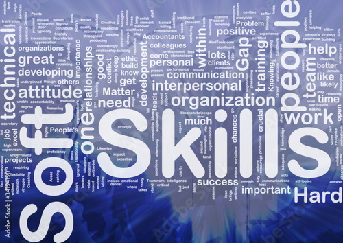 Illustration: Soft skills background concept Soft skills background concept