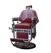 vintage barber chair on a white background