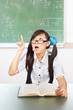 Nerd female student