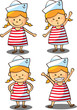 cute girl wearing sailor uniform