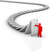 stop domino effect (problem solving concept) stop domino effect (problem solving concept)