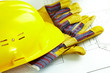 Photo: Helmet and gloves Helmet and gloves