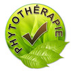 Label vert avec feuilles phytothérapie