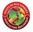 Label fruits de nos vergers, agriculture biologique 100 % Label fruits de nos vergers, agriculture biologique 100 %