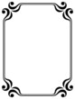 Vector simple calligraph ornamental decorative frame pattern