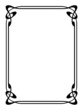 Vector art nouveau modern ornamental decorative frame
