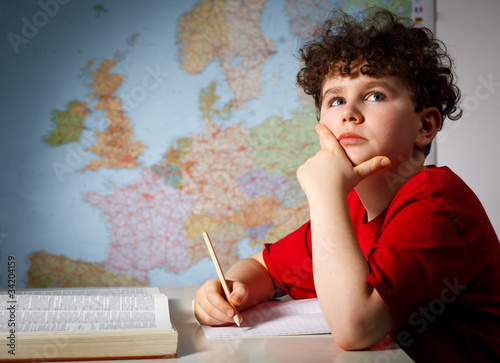 Photo: Boy learning Boy learning