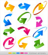 Vektor: Collection of colour arrows Collection of colour arrows