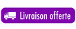 bouton - livraison offerte - violet bouton - livraison offerte - violet