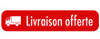 bouton livraison offerte - rouge bouton livraison offerte - rouge