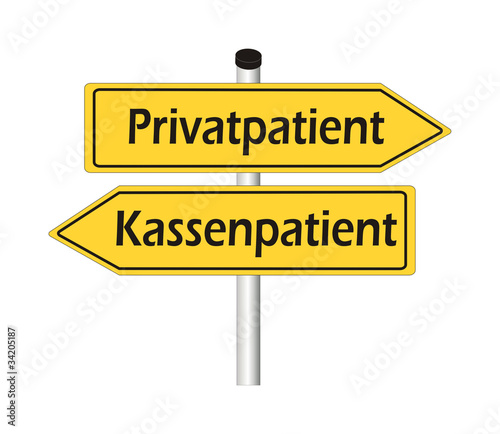 Vektor: Kassenpatient - Privatpatient Kassenpatient - Privatpatient