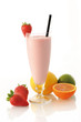 Strawberry milkshake smoothie