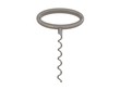 Illustration: metal corkscrew with a cork on a white background metal corkscrew with a cork on a white background