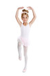 Ballerina little ballet children dancer dancing on white