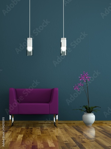 Illustration: Wohndesign - lila Sessel Wohndesign - lila Sessel
