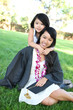 Mother and Daughter Celebrating Graduation
