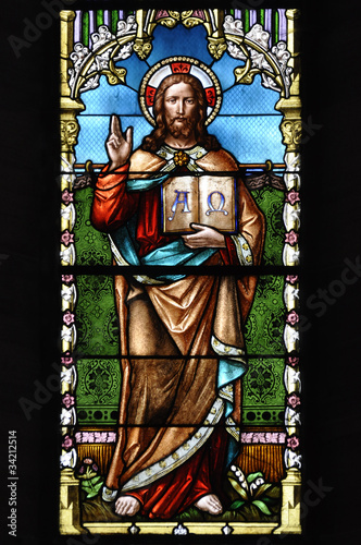 Foto: Segnender Jesus Christus Glasfenster Segnender Jesus Christus Glasfenster