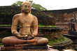 Seated Buddha Statues in the Rain in Sri Lanka