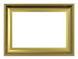 Gold frame isolated on white background.