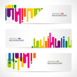 abstract modern website banner set vector design