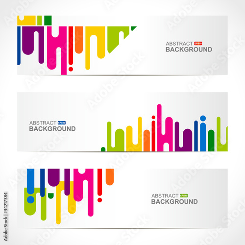 Vector: abstract modern website banner set vector design abstract modern website banner set vector design