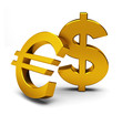 Illustration: Euro und Dollar Euro und Dollar