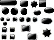 black button collection - vector black button collection - vector
