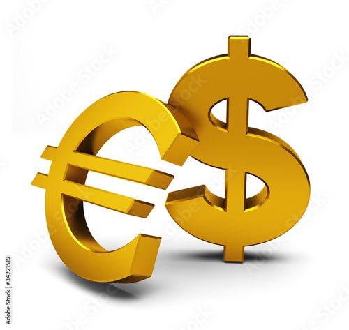 Illustration: Euro und Dollar Euro und Dollar