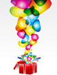 abstract colorful magic box