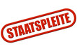 Stempel rot rel STAATSPLEITE
