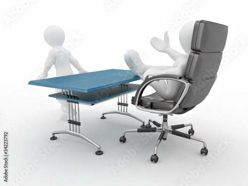 Illustration: Boss fires employee Boss fires employee