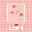 flowers card, valentine's day