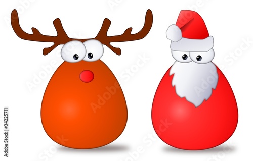 Illustration: Santa & Rudolph cartoon Santa & Rudolph cartoon