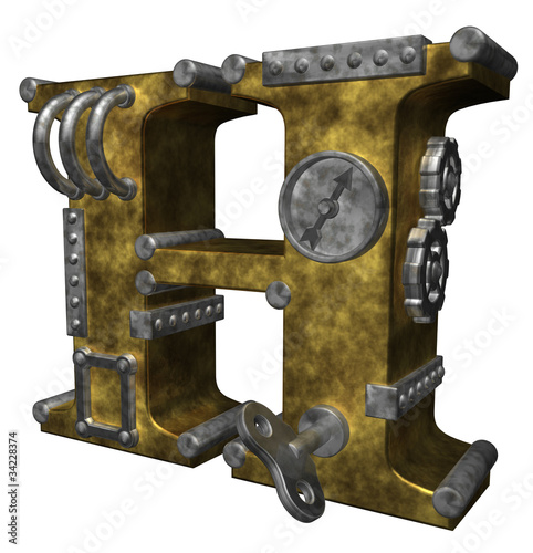 Illustration: steampunk buchstabe h steampunk buchstabe h