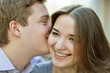couple whispering