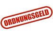 Stempel rot rel ORDNUNGSGELD