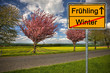 Frühling Schild